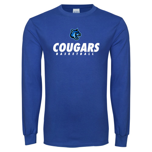  Royal Long Sleeve T Shirt - Basketball Stacked