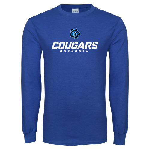  Royal Long Sleeve T Shirt - Baseball Stacked