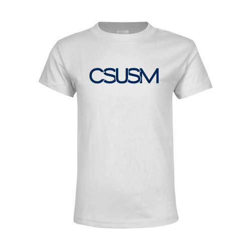  Youth White T Shirt - CSUSM