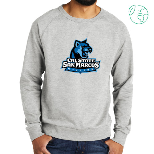  Allmade Light Grey Organic French Terry Crewneck Sweatshirt - Primary Logo