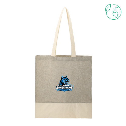  Split Recycled Grey Cotton Twill Convention Tote - Primary Logo