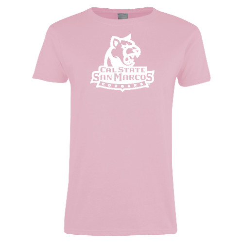  Womens Pink Short Sleeve Tee - Primary Logo