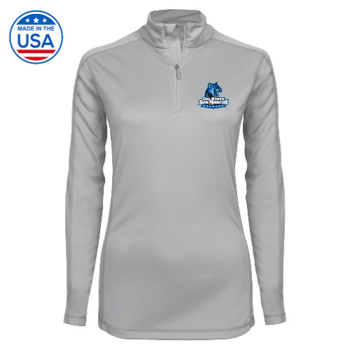 Syntrel Womens Platinum Interlock 1/4 Zip - Primary Logo