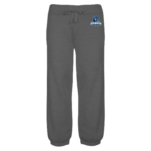 ENZA Womens Dark Heather Banded Fleece Capri - Primary Logo