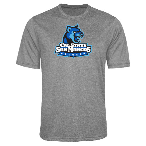  Grey Heather Performance Contender Tee - Primary Logo