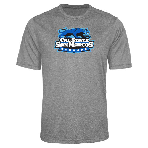  Grey Heather Performance Contender Tee - Secondary Logo