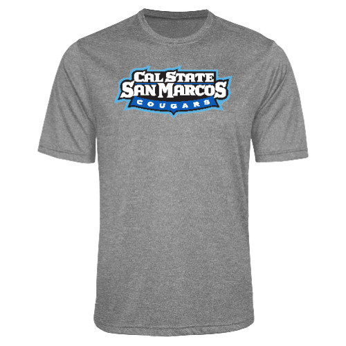  Grey Heather Performance Contender Tee - Tertiary Logo
