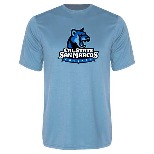  Light Blue Performance Tee - Primary Logo