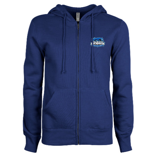  ENZA Womens Royal Fleece Full Zip Hoodie - Secondary Logo