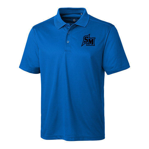  C&B Royal Blue Clique Ice Pique Polo - SM Primary Mark - CSUSM