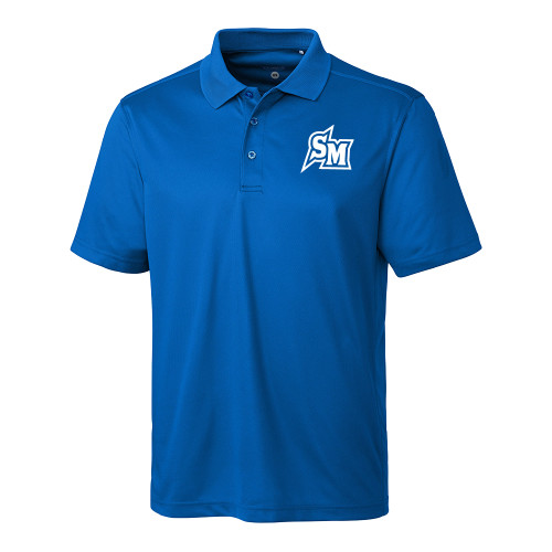  C&B Royal Blue Clique Ice Pique Polo - SM Primary Mark - CSUSM