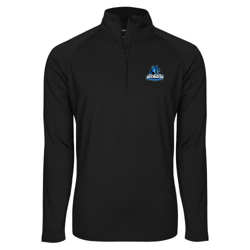  Sport Tek Black Sport Wick Stretch 1/2 Zip Pullover - Primary Logo