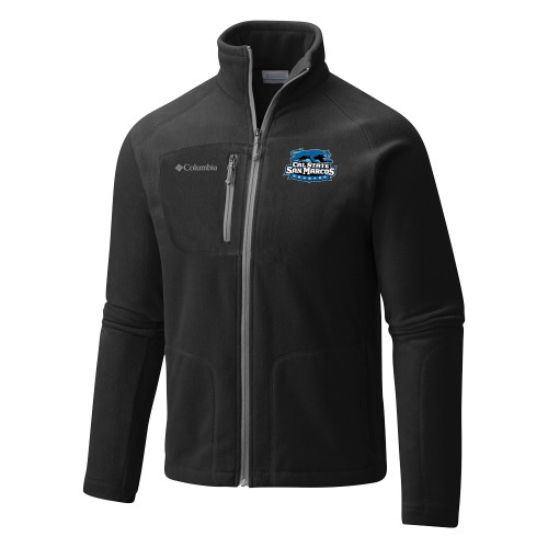  Columbia Black Everest Ridge Fleece Full Zip Jacket - Secondary Logo
