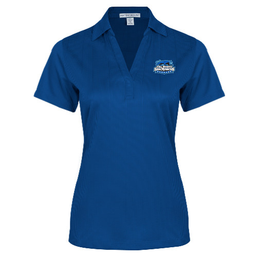  Womens Royal Performance Fine Jacquard Polo - Secondary Logo