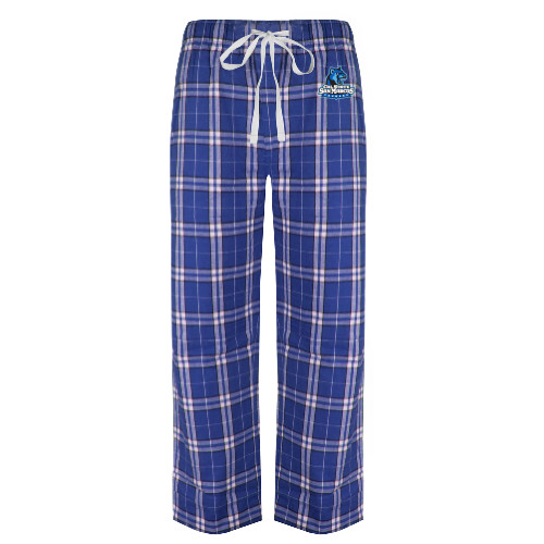  Royal/White Flannel Pajama Pant - Primary Logo