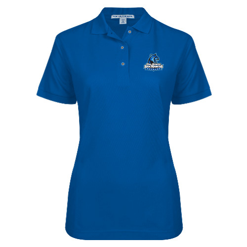  Womens Silk Touch Royal Pique Polo - Primary Logo