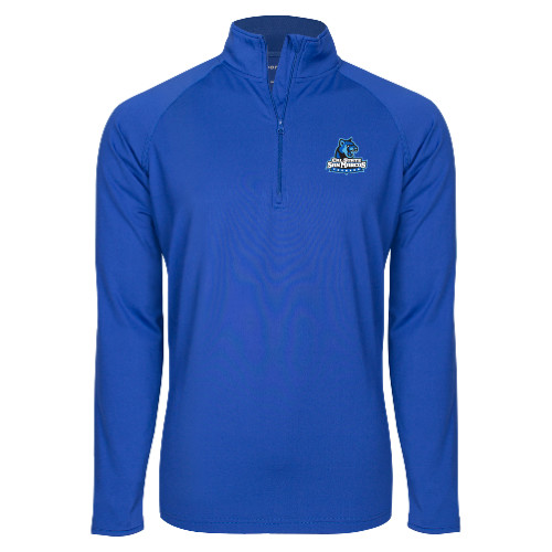  Sport Tek Royal Sport Wick Stretch 1/2 Zip Pullover - Primary Logo