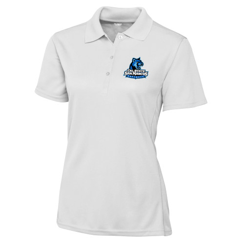  C&B Womens White Clique Ice Pique Polo - Softball