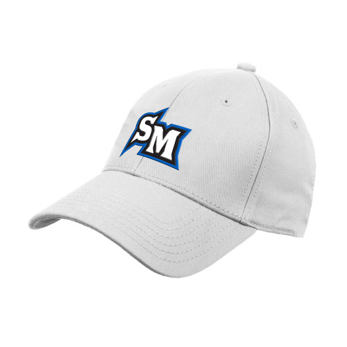  White Structured Adjustable Pro Style Hat - SM Primary Mark - CSUSM