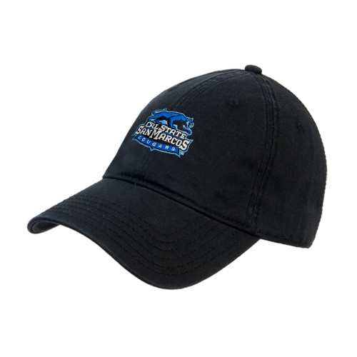  Black Unstructured Adjustable Low Profile Hat - Secondary Logo