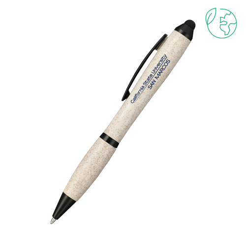 Nash Wheat Straw Ballpoint Beige Stylus Pen - California State University San Marcos Word Mark