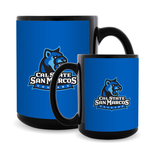  Full Color Black Mug 15oz - Primary Logo