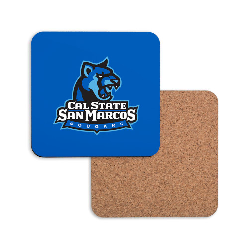  Hardboard Coaster w/Cork Backing - Primary Logo