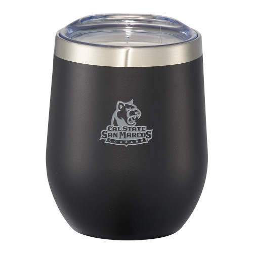  Corzo Vacuum Insulated Black Cup 12oz - Primary Logo Engraved