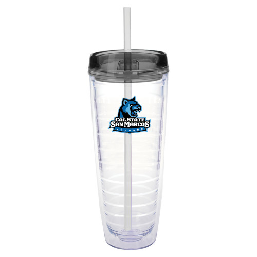  Tritan Double Wall Tumbler w/Charcoal Top 26oz - Primary Logo