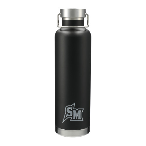  Thor Copper Vacuum Insulated Black Bottle 32oz - SM Primary Mark - CSUSM Engraved