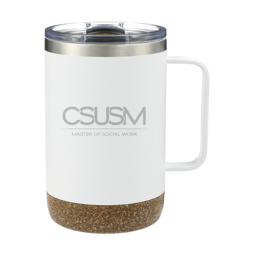 Valhalla Vacuum Insulated Camp White Mug 14oz - CSUSM Master of Social Work Engraved