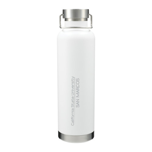  Thor Copper Vacuum Insulated White Bottle 32oz - California State University San Marcos Word Mark Engraved
