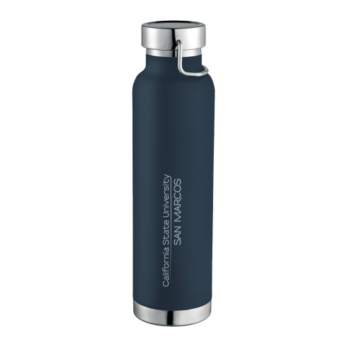  Thor Copper Vacuum Insulated Navy Bottle 22oz - California State University San Marcos Word Mark Engraved