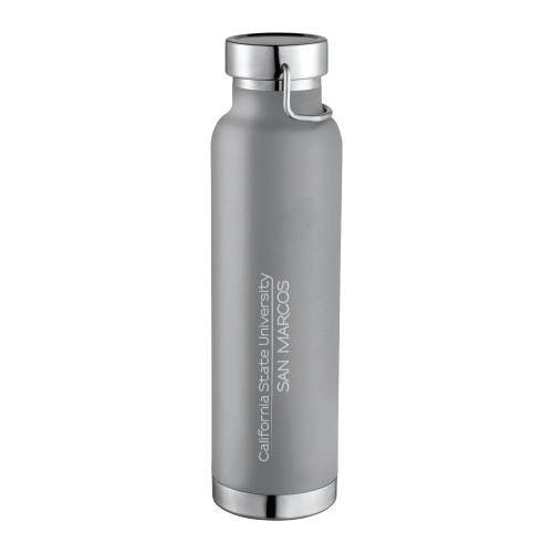  Thor Copper Vacuum Insulated Grey Bottle 22oz - California State University San Marcos Word Mark Engraved