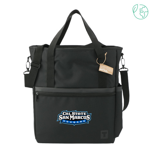 Tranzip Black Recycled Computer Tote - Tertiary Logo