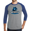 Thumbnail image for  Grey/Royal Heather Triblend Baseball Raglan Tee
