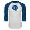 Thumbnail image for  White/Royal Raglan Baseball T Shirt