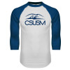 Thumbnail image for  White/Royal Raglan Baseball T Shirt