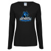 Thumbnail image for  Womens Black Long Sleeve V Neck Tee 