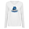 Thumbnail image for  Womens White Long Sleeve V Neck Tee