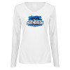 Thumbnail image for  Womens White Long Sleeve V Neck Tee