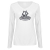 Thumbnail image for  Womens White Long Sleeve V Neck Tee