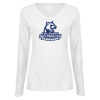 Thumbnail image for  Womens White Long Sleeve V Neck Tee