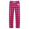 Thumbnail image for  Womens Dark Fuchsia/White Flannel Pajama Pant
