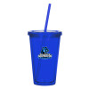 Thumbnail image for  Madison Double Wall Blue Tumbler w/Straw 16oz