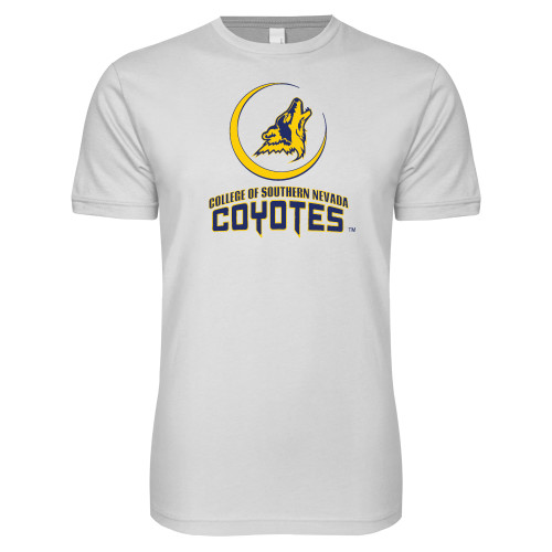  Next Level White SoftStyle T Shirt - College of Southern Nevada Mascot Wordmark Stacked