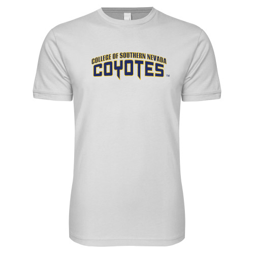  Next Level White SoftStyle T Shirt - College of Southern Nevada Wordmark