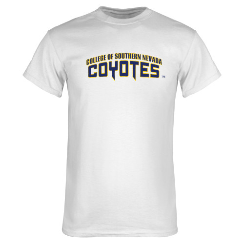  White T Shirt - College of Southern Nevada Wordmark