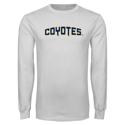  White Long Sleeve T Shirt - College of Southern Nevada Coyotes Wordmark