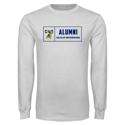  White Long Sleeve T Shirt - College of Southern Nevada Alumni